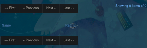 An infinitely loading spinner on the VocaDB search results page.